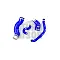 Forge Motorsport Silikona Turbo Caurules Megane 4 RS Black Color Color Blue