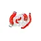 Forge Motorsport Silikona Turbo Caurules Megane 4 RS Black Color Color Red