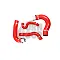 Forge Boost Silikona Caurules Renault Clio 4 RS Blue Color Color Red