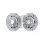 EBC Turbo Grooved Rear Brake Discs for Audi A4 B8 - A5 8T - A4 B9 & A5 F5