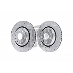 EBC Turbo Grooved Rear Brake Discs for Golf 7 GTI - SQ2 - Audi S3 8P - TT 8S - Leon 3 Cupra & Octavia VRS