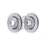 EBC Turbo Grooved Rear Brake Discs for Audi S3 8L - Seat Leon 1M - TT 8N 225 & Golf 4 R32