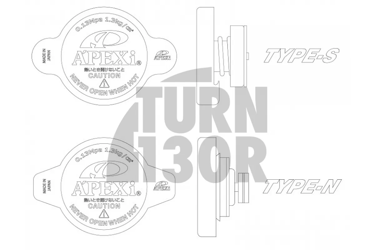 Apexi GT-Spec 1.3 Bars Radiator Cap for Nissan - Mazda - Subaru  - Honda - Mitsubishi & Toyota