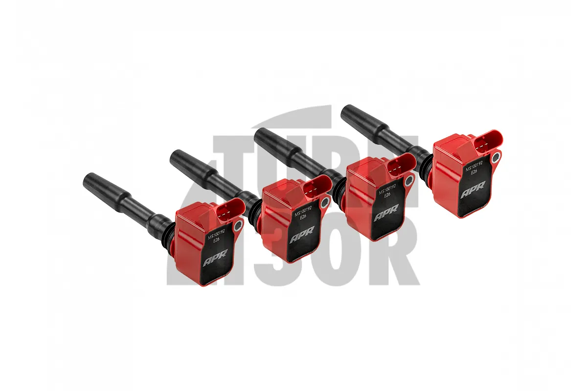 APR sarkano aizdedzes spoļu komplekts S3 8V, S3 8Y, Golf 7 GTI, Golf 8 R un Leon 3 Cupra