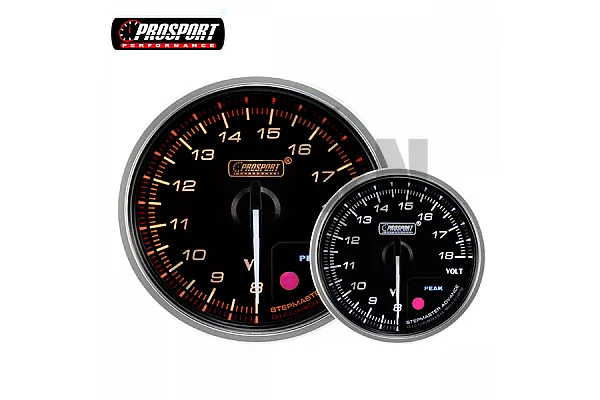 52mm Sarkanā / Baltā Voltmetrs Prosport Supreme