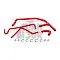 Mishimoto Silikona Palīgcaurules Mustang 2.3T Ecoboost Black Color Color Red